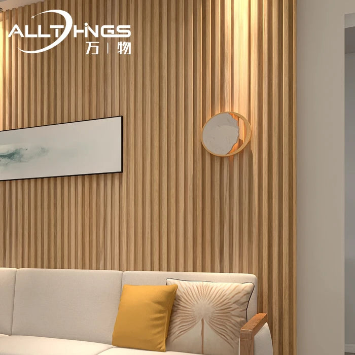 China Producers Eco-Friendly Interlocking Bamboo Fiber Decorative WPC Wood Paneling Interior Fluted PVC Grooved Wall Panels Wall