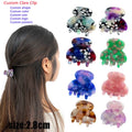2025 New Customizable Color 2.8cm Mini Small Fan-shaped Acetate Clip Hairs Fringe Hair Claw Cute Half Tie Hair Accessory