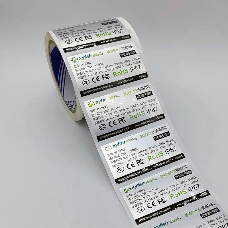 Hot Sale Foil logo Sticker Roll Self Adhesive Aluminium Foil Sticker