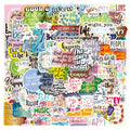 100Pcs Motivational Phrases Letter Graffiti Sticker for Bottle Laptop Phone Waterproof Custom Inspirational Label Pack