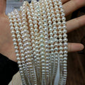 Certified ZZDIY060 Fresh-Water Pearl Round Beads Near Round Beads Slight Gloss 6-7Mm Pearl Strand Necklace MegaBDM