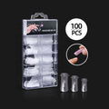 100pcs Clear Nail Forms Acrylic False Nails Full Cover Quick Building Mold Tips Dual Forms Nail Finger Extension
