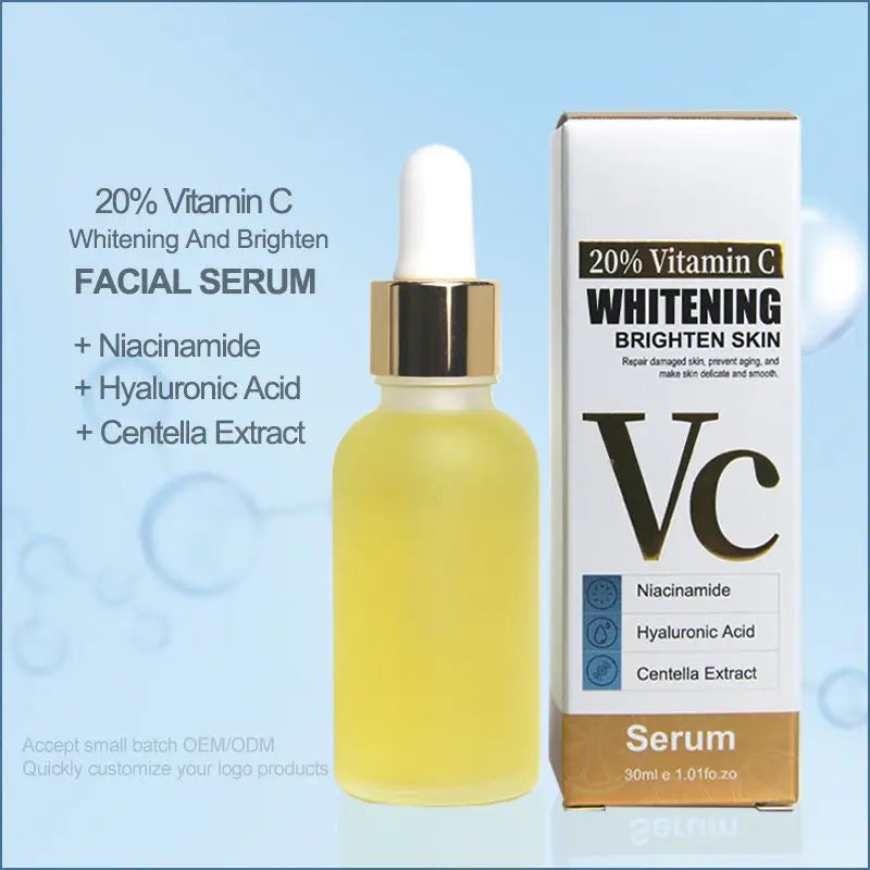 High Concentration Vitamin C Serum Private Label Facial Skin Care Whitening Gel with for Retinol Nicotinamide Anti-Aging