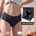 For Women Solid Knitted Seamless Mid-Rise Hipster for Bamboo Fiber Eco-Friendly Leakproof Menstrual Panties