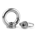 18-8 Stainless Steel SS316 A4-70 A4-80 SUS 304 ASTM B8M Ring Shape Threaded Lifting Eye Nuts DIN 582