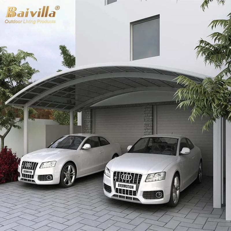 Modern Customizable Aluminum Black Waterproof Carports Canopy Carport Tent Kits for Car Parking Shed Garage Use Strong Sturdy