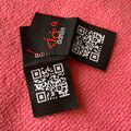 Loop Fold Washing Care QR Code Woven Labelpromotional QR Design Inside Clothing Label