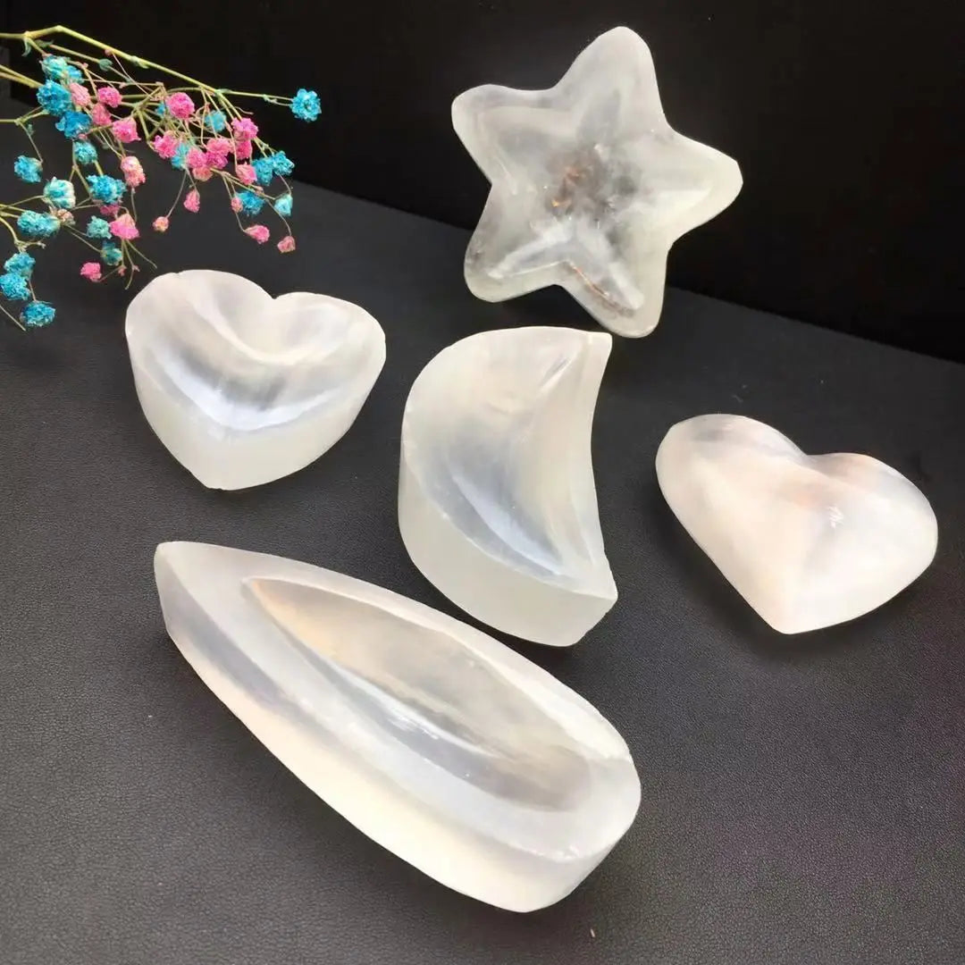 HUIYING Gypsum Selenite Bowl Bowls Hot Sale Gemstone Bowl