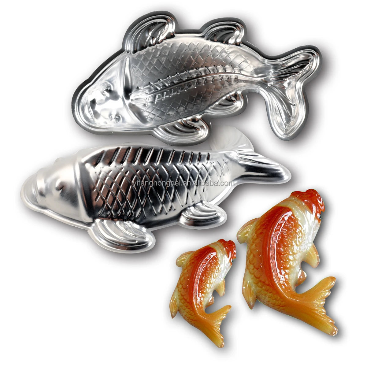 Small Size Small Fish Shaped Cake Mold New Year Cake Mold Aluminum Baking Tray Cartoon 3D Jelly Baking Appliance