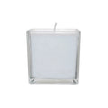 FENGJUN Recycled Transparent Clear Plain Massage Square Christmas Empty Small Scent Candle Jars Glass Candle Holders & Lanterns
