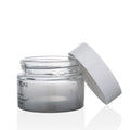 Factory Stocks Sports Cream Jar 15g 30g 50g 100g Grey Glass Jar Metal Lid Fancy Cleansing Balm Jar