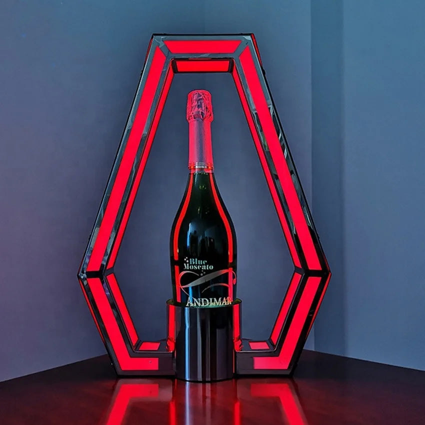 Rechargeable Remote Controlled Champagne LED Bottle Presenter Carrier Glorifier Display for Night Club