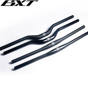 BXT Carbon Fiber Bicycle Handlebar Mountain Bike Carbon Handlebar 600mm- 720mm Mtb Bicycle Handle Parts Color Matte/glossy