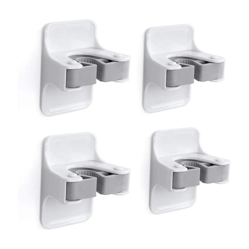 Broom and Mop Gripper Sturd Broom Holder Wall Mount Broom Gripper Holds Self Adhesive No Drilling Dustpan Hanger for Home