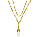 Wholesale Jewelry 18K Gold Plated Stainless Steel Pendant Necklace French Paris Eiffel Tower Pendant Necklace for Men Women