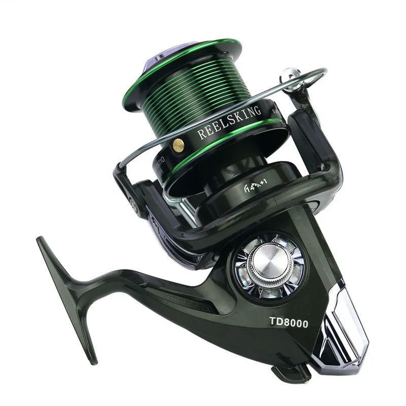 8000 9000 Series CNC Rocker Arm Sea Feeder Reels Long Casting Surf Fishing Reel Metal Spool Carp Fishing Spinning Reel