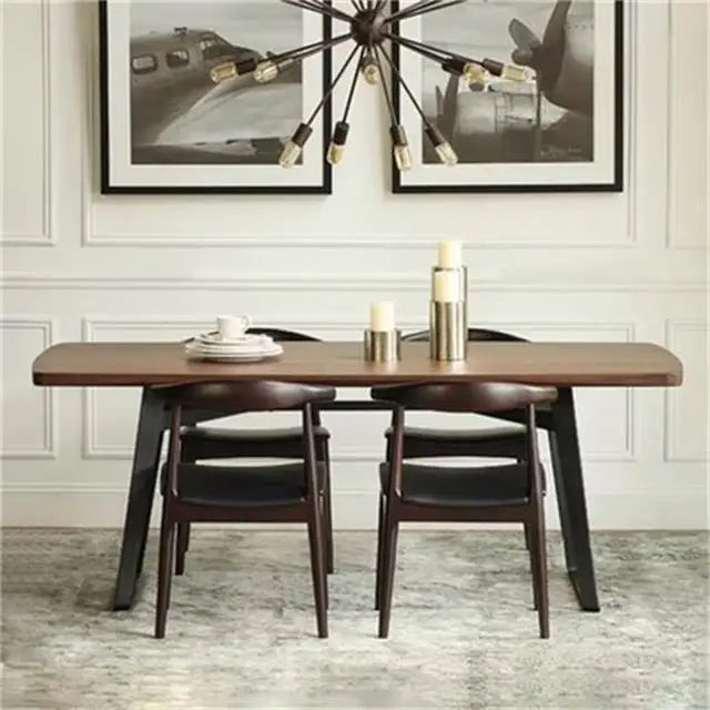 Factory Direct Nordic Retro Antique Wooden Dining Tables and Chairs