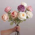 M207 Wholesale Ted Bakerthistle Peonie Artificial Rose Flowers Silk Roses