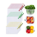 3 Sizes Fruit Vegetable Storage See-Through Washable Grogery Bags Eco-Friendly Reusable Organic Cotton Mesh Produce Bags