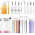 High Quality Wooden Handle Vegan Gel Nail Brush Design logo Wholesale Custom Nail Art Liner Brush