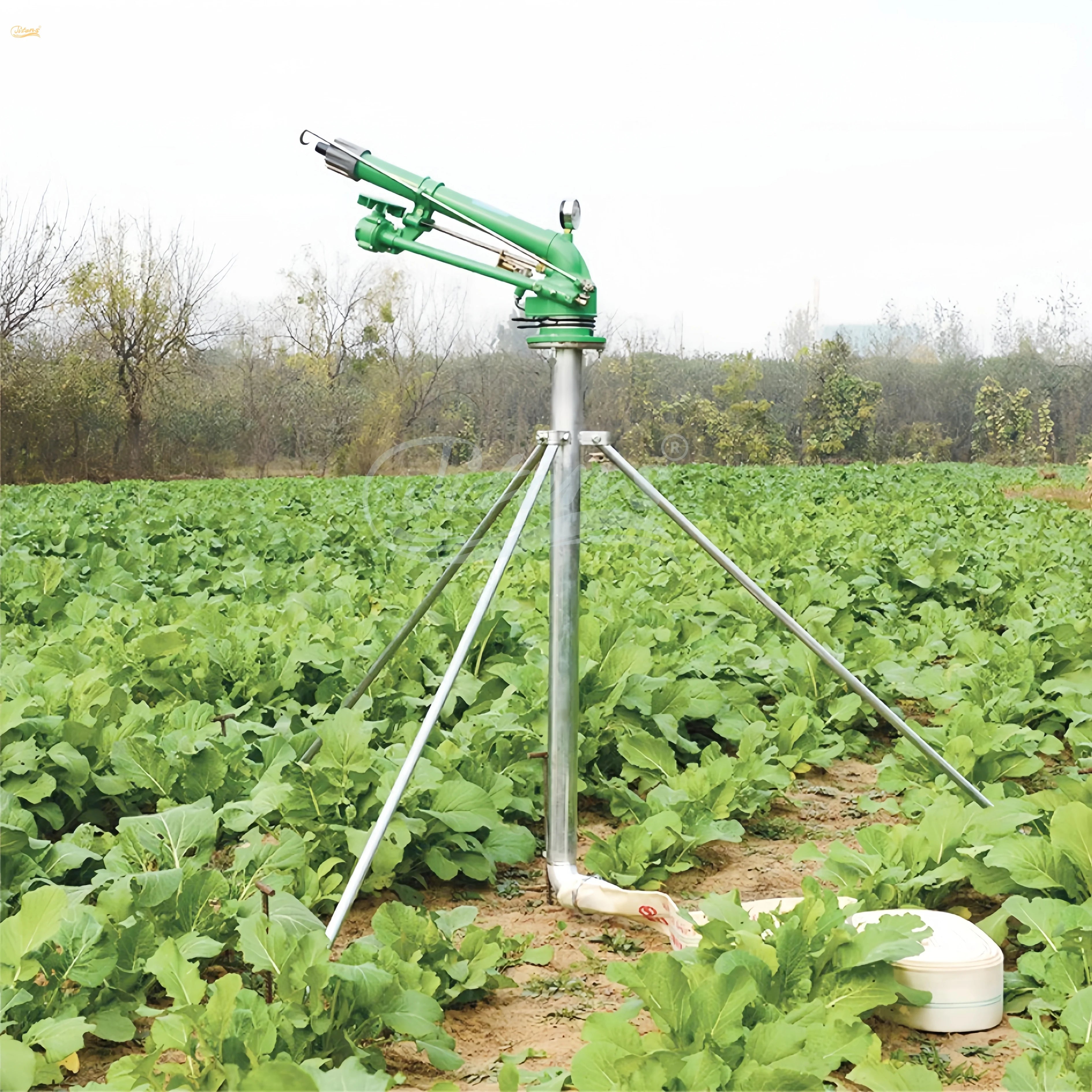 Titans 360 Adjustable 2'' Rain Gun Sprinkler for Efficient Irrigation in Farm Agriculture Orchards Gardens