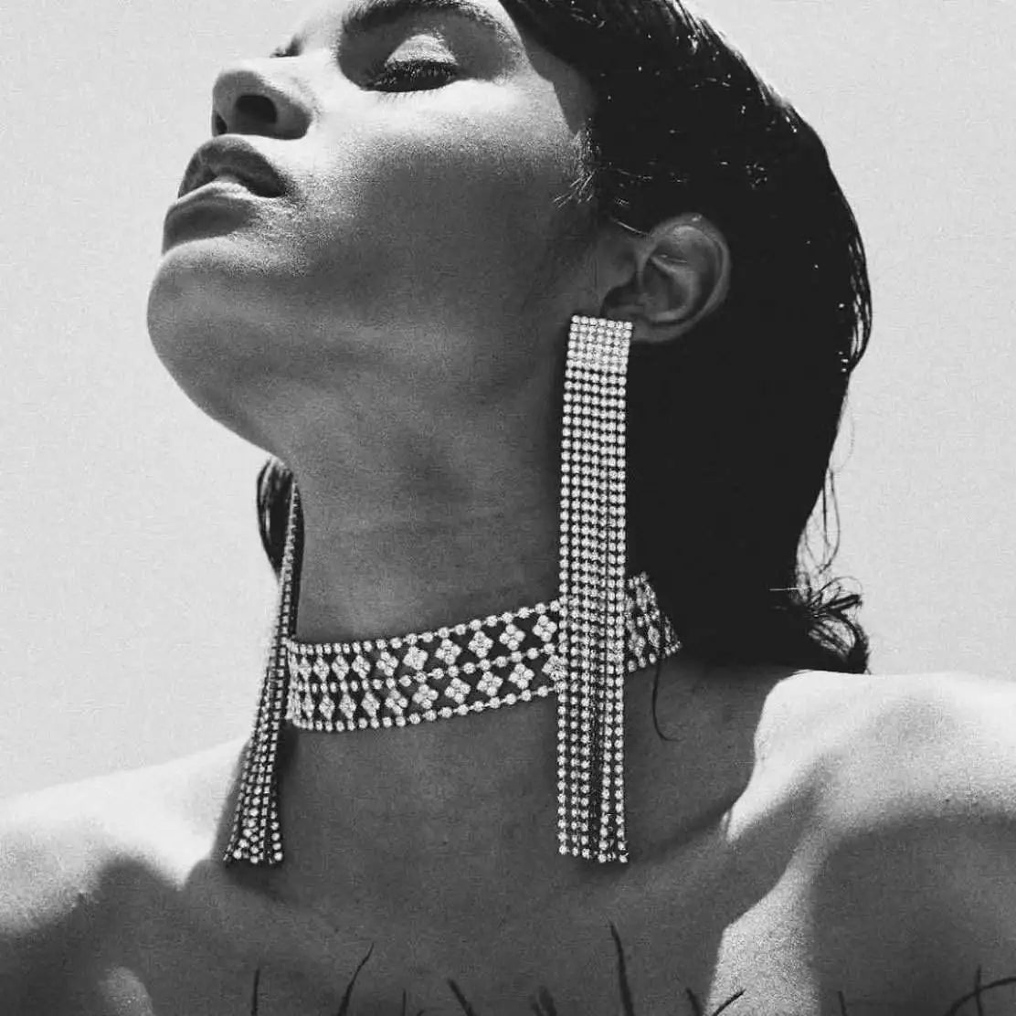 High-end New Arrival Fashion Jewelry Exaggerated Full Diamond Choker Collar Necklace Crystal Rhinestone Wedding Bridal Necklaces