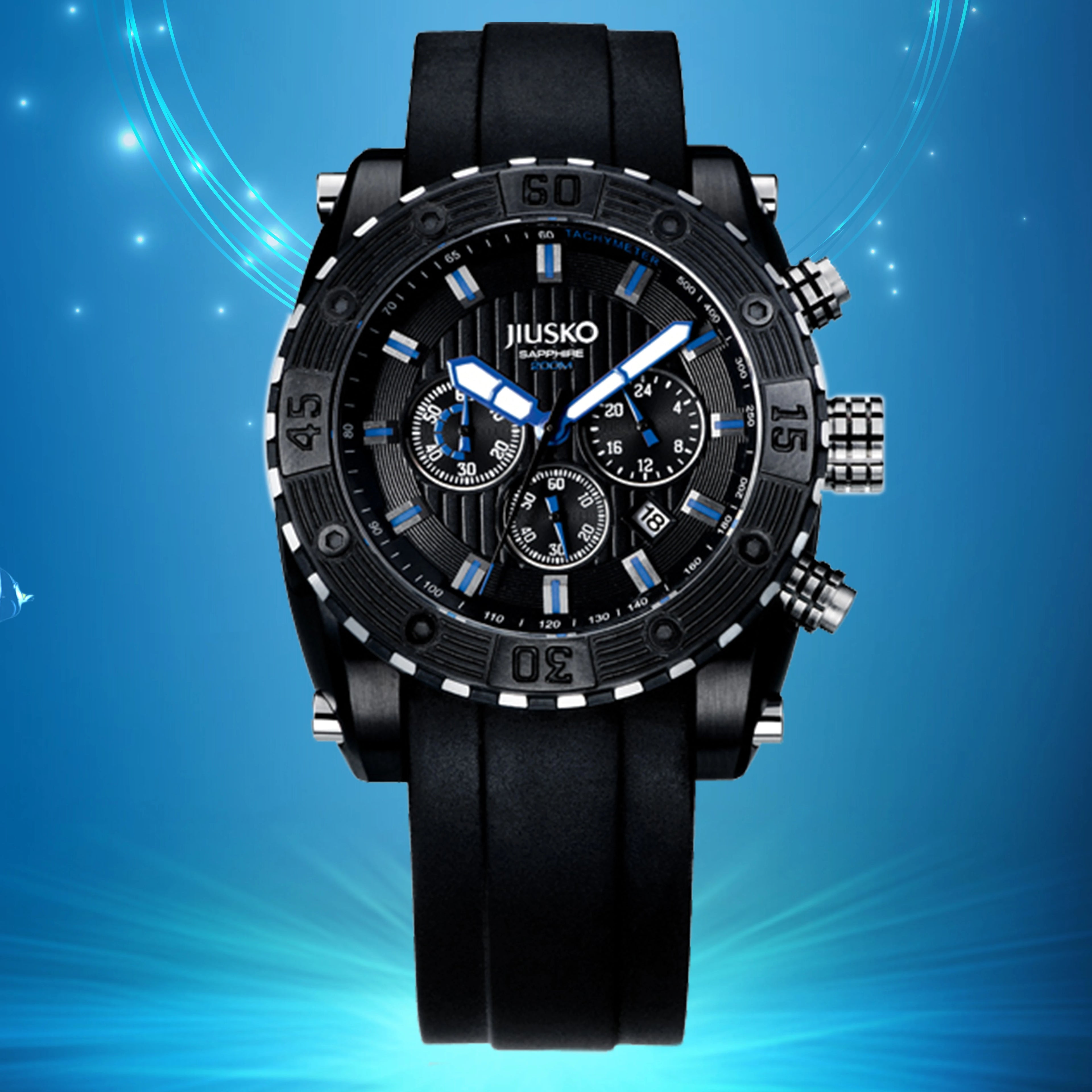 Japan OS20-4.5 Movement 20ATM Waterproof Stainless Wrist Silicone Band Luxury Mens Diver Watches