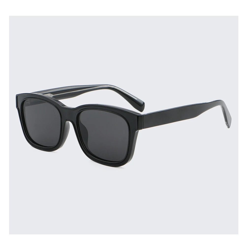 Sparloo 10856 Men's Square Sunglasses 2024 Customizable ODM/OEM Logo Print CP Arms Fashion with UV400 Lenses and PC Frame