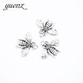 YuenZ Antique Silver Color Animal Bee Charms Metal Pendant Diy Jewelry Necklace 22*19mm D2102