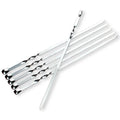 Pack of 6 Pcs 40cm/45cm/50cm/55cm/60cm Stainless Steel Sticks Wide Sharp Grilling Skewers Flat Metal BBQ Grills Skewer