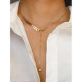 Tik Tok Popular Jewelry Personality Fish Bone Clavicle Chain Fashion Imitation Pearl Pendant Necklace for Women