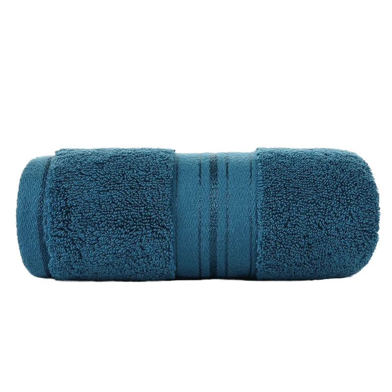 Manufacturer Wholesales Gold Wire Embroidered Face Towels Pure Cotton Thickened Absorbent Woven Technics for Home Solid Color