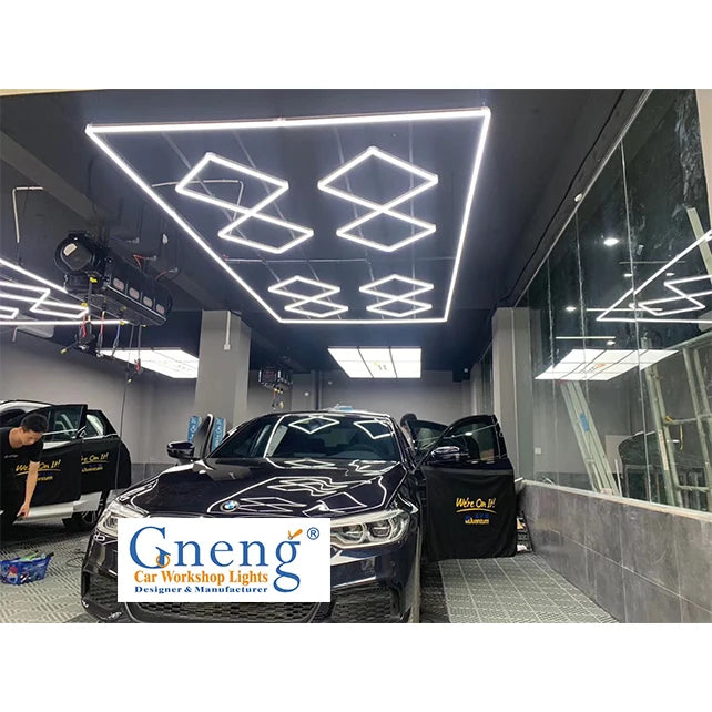 Rhombic Hexagonal Led Light for the Vehicle Wrapping Polishing Stores Work Light Garage Lamp
