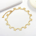 New Design Stainless Steel Butterfly Anklet Minimalist Vintage Style 18K Gold Plated Adjustable Links for Gift