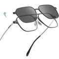 Retro Polarized Sunglasses Retro Sun Magnetic Clip on Sunglasses for Men and Women square Frame UV protection