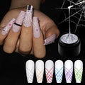 6 Color Reflective Disco Spider Gel Nail Polish Shiny Elastic DIY Drawing Glitte Gel Liner
