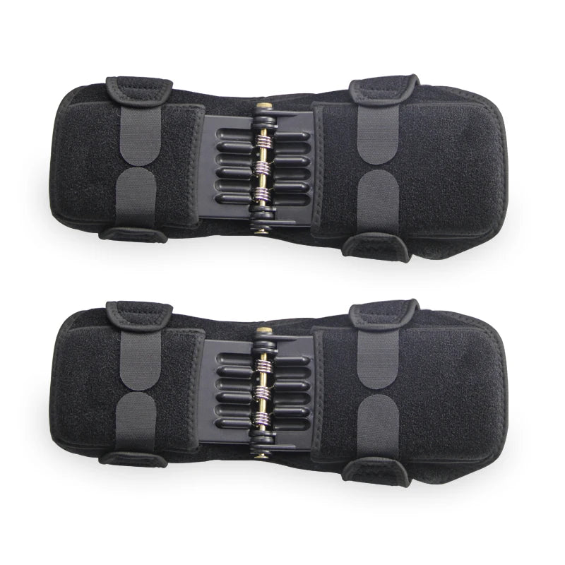 Soft Knee Joint Support Pads with Patella Strap Brace Power Lift Spring Force Knee Support for Protection