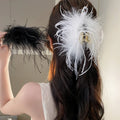 Acrylic Feather Hair Claw Clips for Ladies Accessories