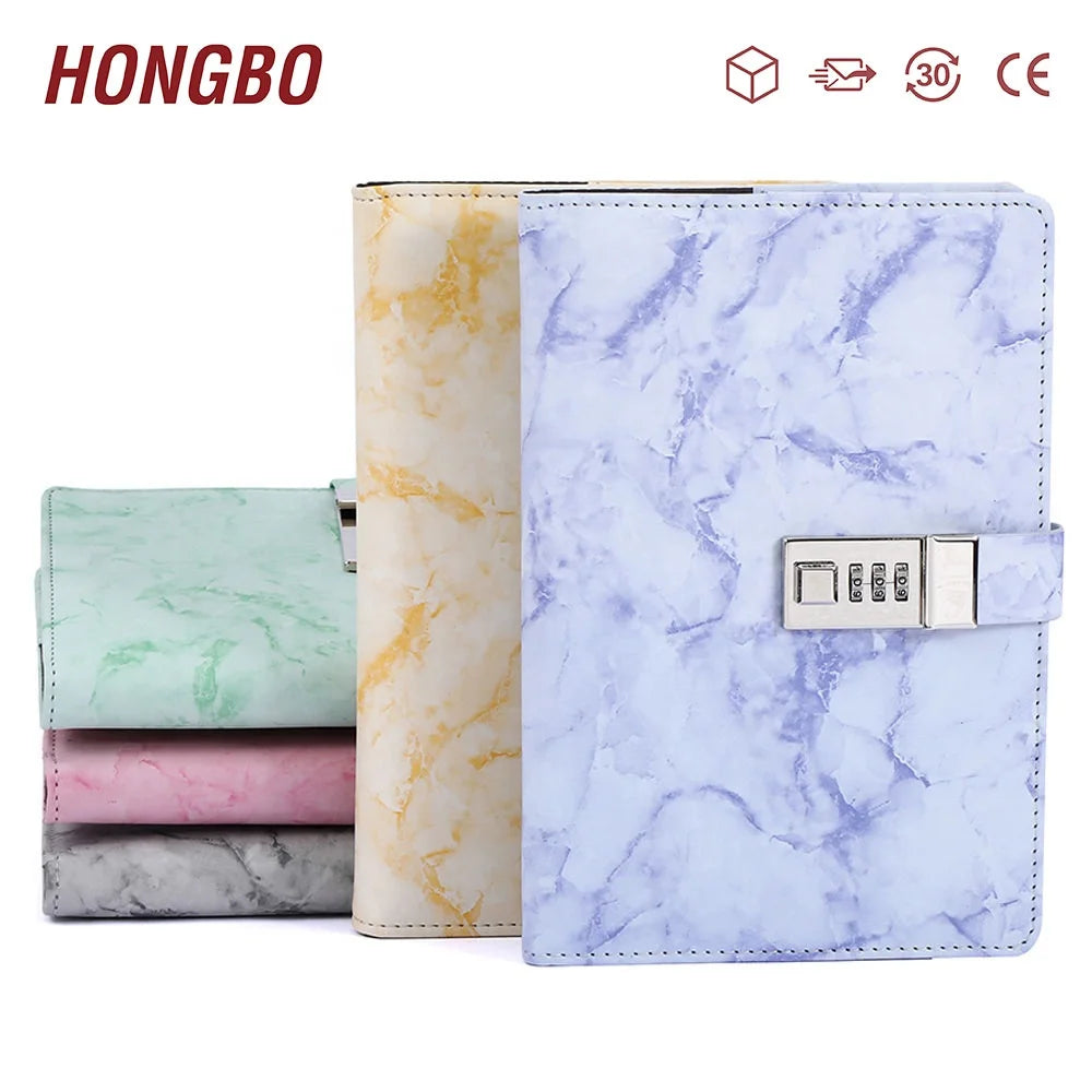 Embossed Fabric A5 Executive Planner Glue Bound Hardcover Notebook Journal Padlock Lock Clasp Business A4 Size Printed Gift