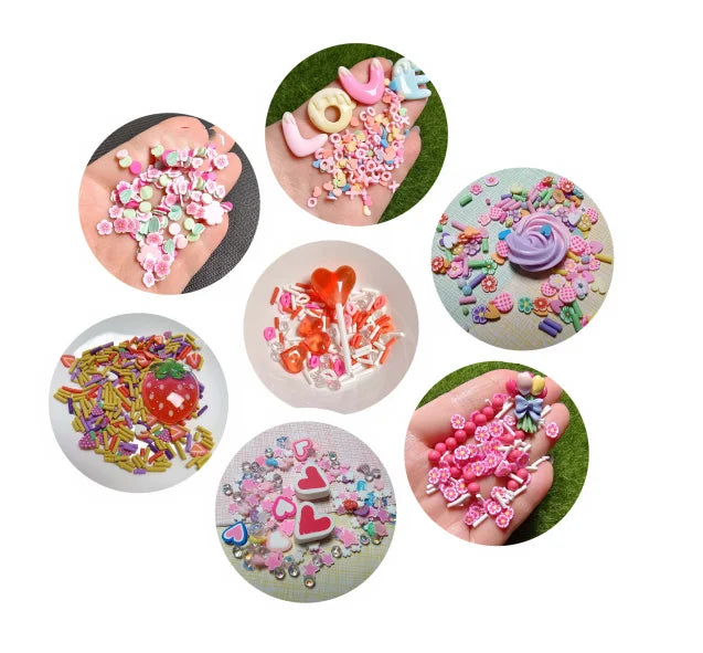 Valentines Clay Sprinkle Polymer Clay Slices Slimes Flake DIY Resin Jewelry Crafts Heart Flower Nail Art Accessories