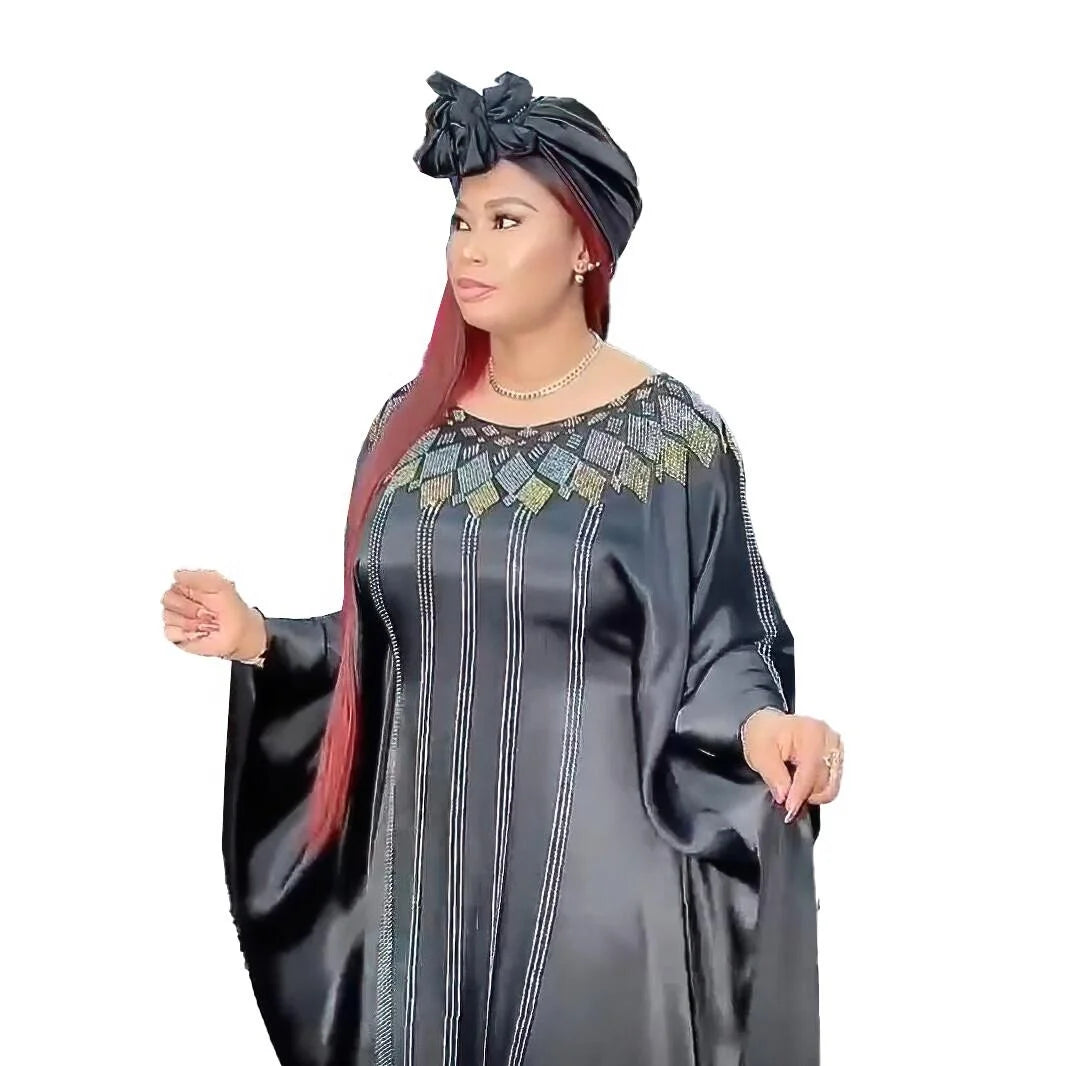 Special Offer Luxury Rhinestones Boubou Rayon African Dashiki Headband Long African Dress