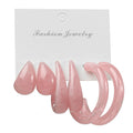 Fashion Pearl Butterfly Hoop Earring Sets Resin Love Heart Pendant Drop Earrings for Women Gift Jewelry Accessories