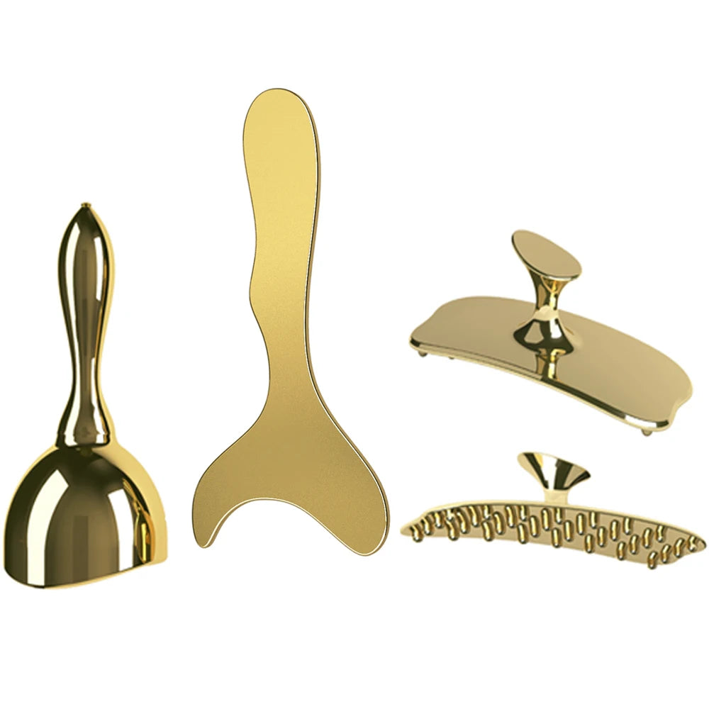 Metal Swedish Cup Body Sculpturing Anti Cellulite Laminated Maderoterapia Set Colombian Cryo Ice Metal Therapy Tools
