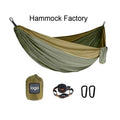 In Stock and ODM 270*140CM Single Size Portable Folding Ultralight Nylon Outdoor Camping Swing Bed Hammock  for Hiking Travel