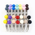 Meetee BS139 10.5cm Double Ear Semi-Round Embossed Silver Wallet Frame 28 Holes/30 Holes 20mm Candy Beads Decorative Purse Frame