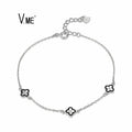 Four Leaf Clover Bracelet 925 Sterling Silver Bracelets for Ladies