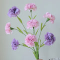 Factory Wholesale Single Stem Artificial Silk Carnation for Home Wedding Decoration Mother's Day