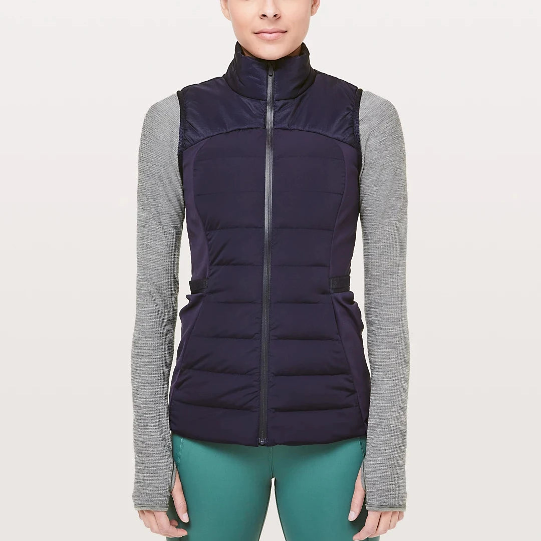 Winter Sleeveless Vest Lightweight Padded Vest Waterproof Windproof Women Down Vest