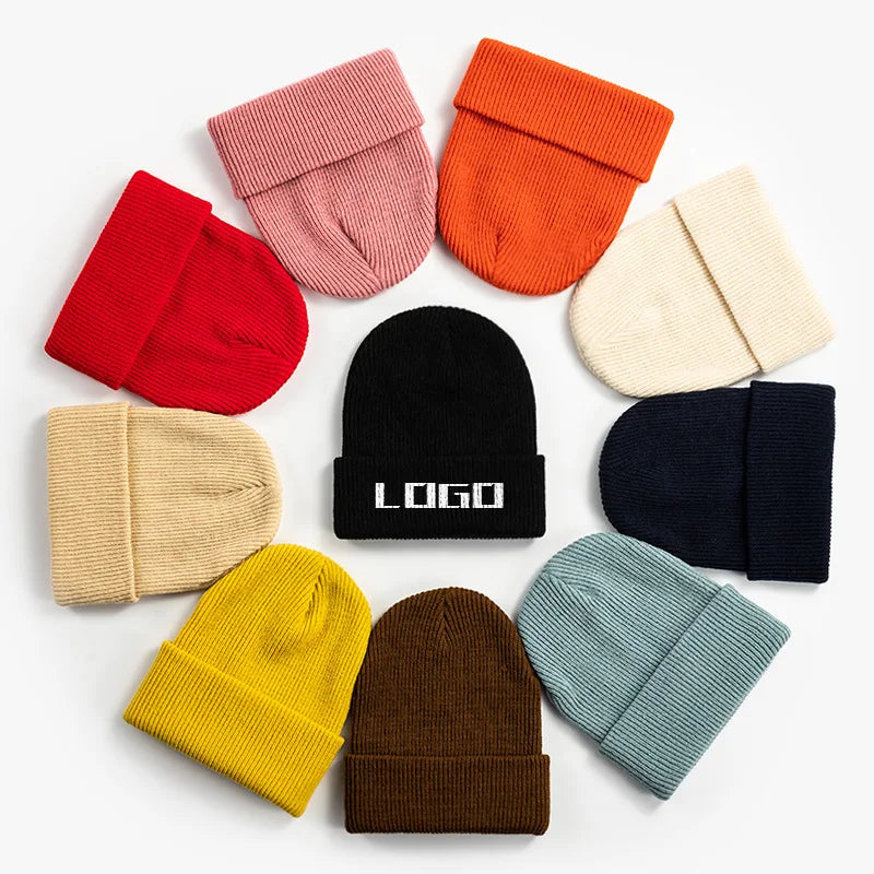 Fashion Custom Men Hat Winter Knit Beanie Acrylic Wholesale Hats for Men