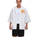 Dropshipping Heat Transfer Printing Four-Sided Bomb Men's Kimono Cardigan Jackets All Over Print Men Long Kimono Cardigan Coat